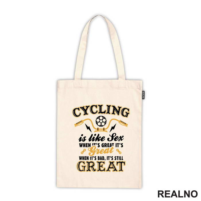 Cycling Is Like Sex - Handlebar - Bickilovi - Bike - Majica