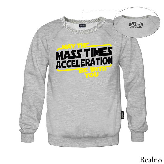 May the mass times acceleration be with you - Star Wars - Majica