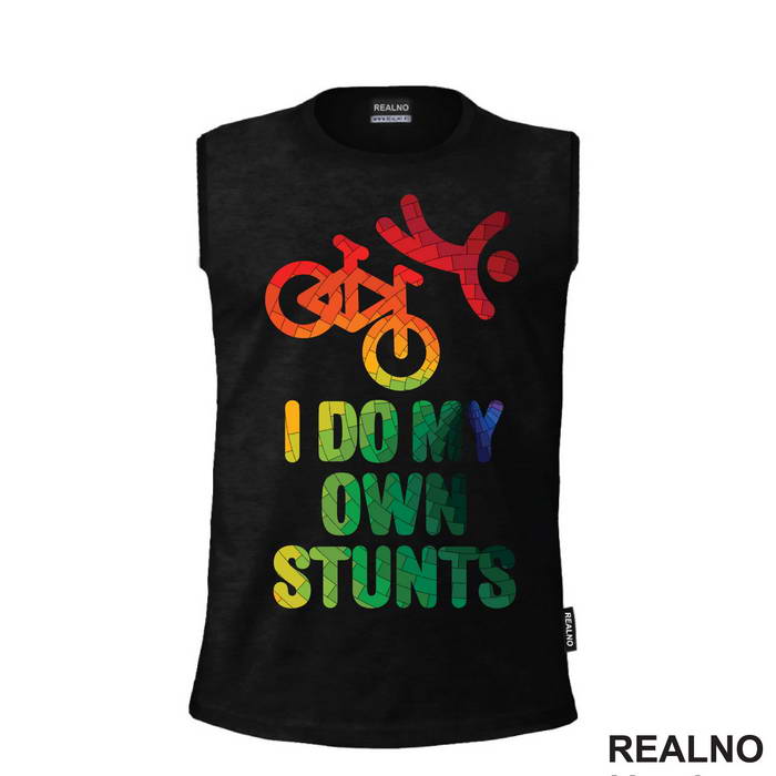 I Do My Own Stunts - Color Bricks - Bickilovi - Bike - Majica