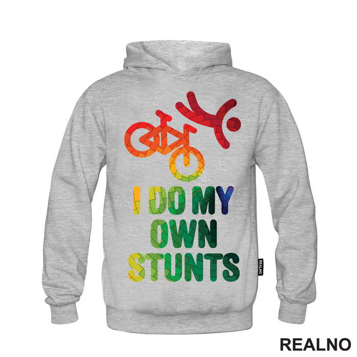 I Do My Own Stunts - Color Bricks - Bickilovi - Bike - Majica