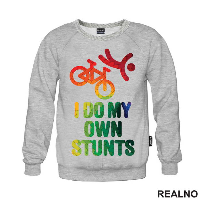 I Do My Own Stunts - Color Bricks - Bickilovi - Bike - Majica