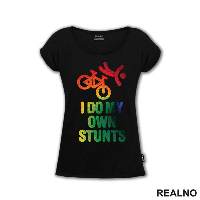 I Do My Own Stunts - Color Bricks - Bickilovi - Bike - Majica