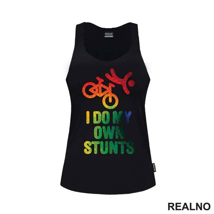I Do My Own Stunts - Color Bricks - Bickilovi - Bike - Majica