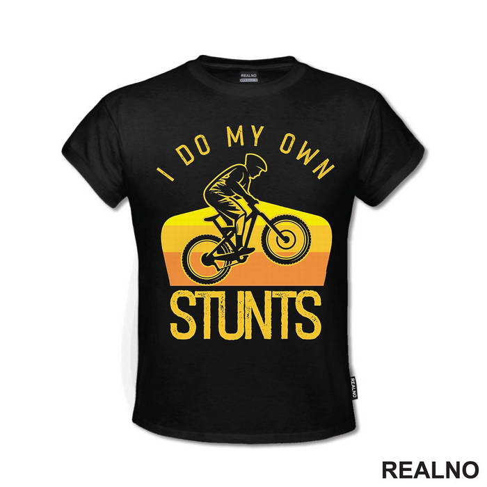 I Do My Own Stunts - Yellow - Bickilovi - Bike - Majica