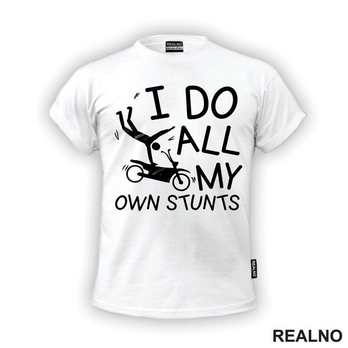 I Do My Own Stunts - Falling - Bickilovi - Bike - Majica