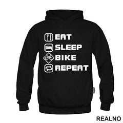 Eat, Sleep, Repeat - Tall - Bickilovi - Bike - Majica