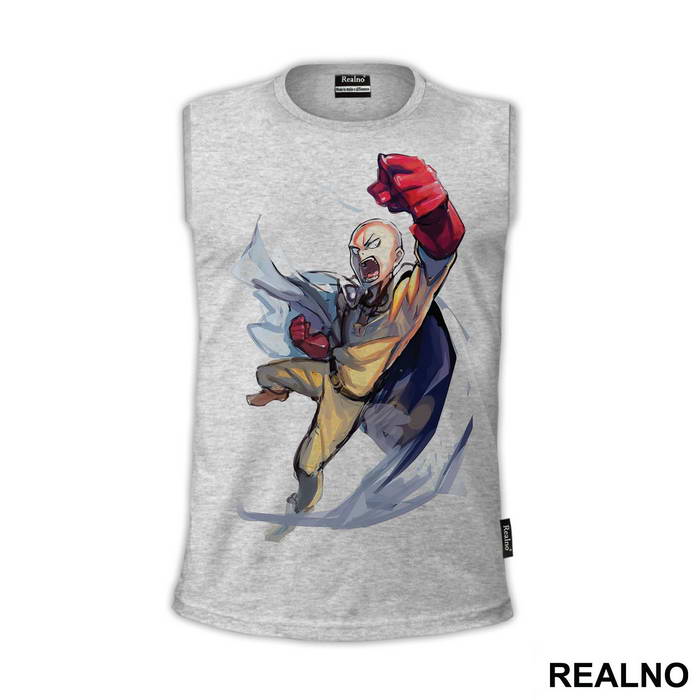 Saitama Yelling Punch - One Punch Man - Majica