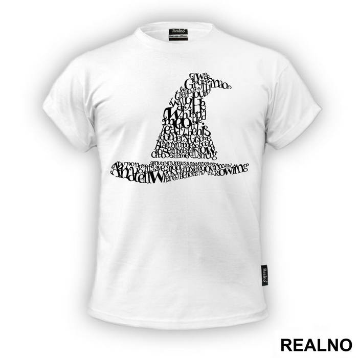 Quotes In Shape Of Wizard Hat - Harry Potter - Majica