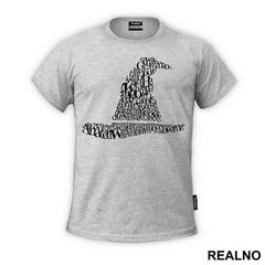 Quotes In Shape Of Wizard Hat - Harry Potter - Majica
