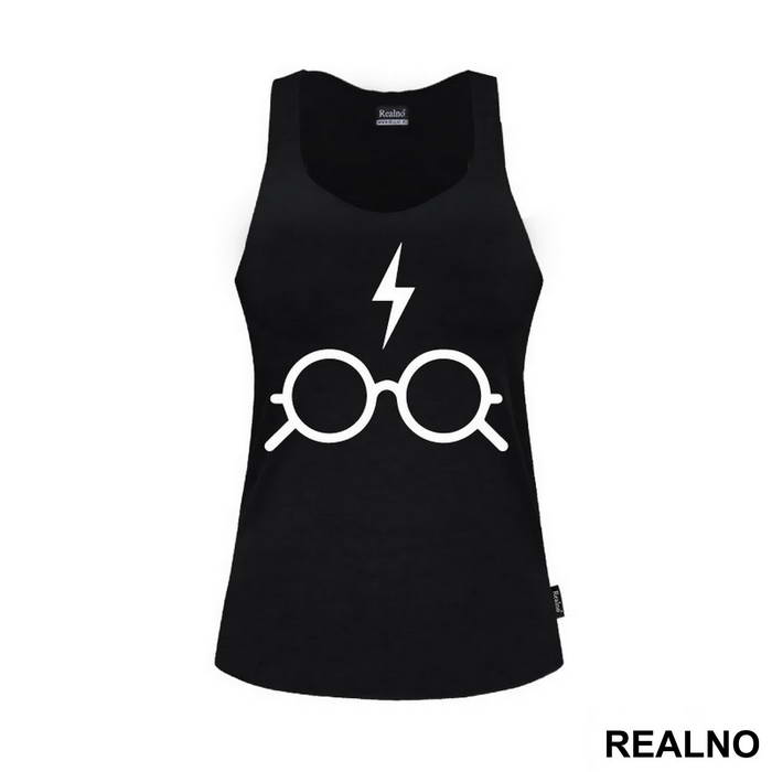 Scar And Glasses Black - Harry Potter - Majica