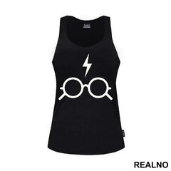 Scar And Glasses Black - Harry Potter - Majica