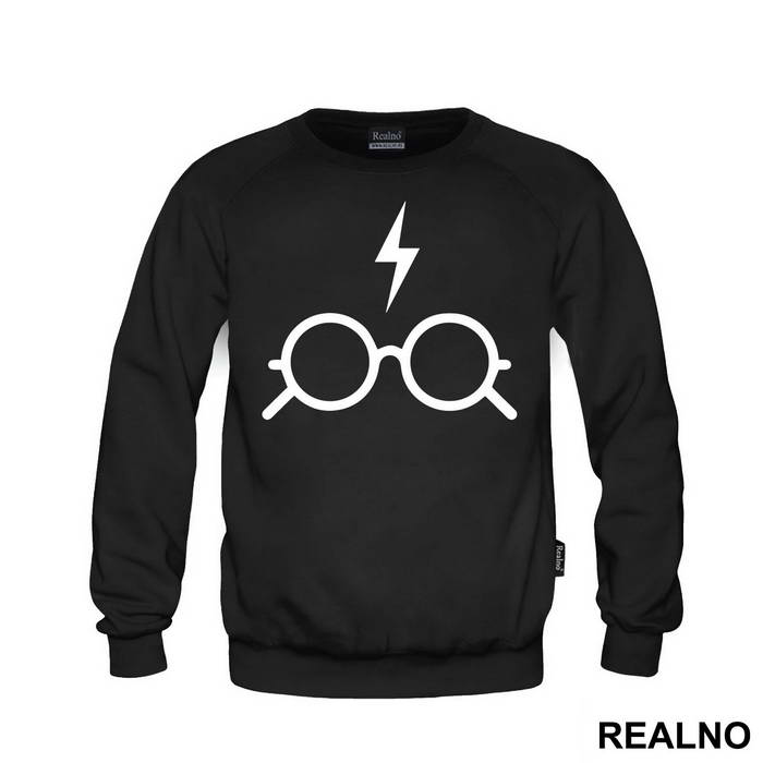 Scar And Glasses Black - Harry Potter - Majica