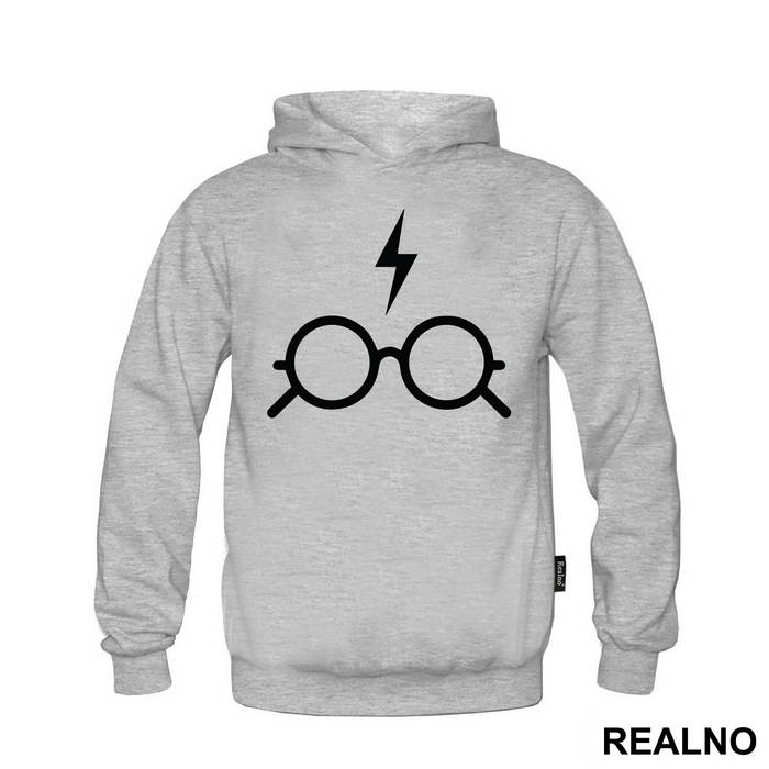 Scar And Glasses Black - Harry Potter - Majica