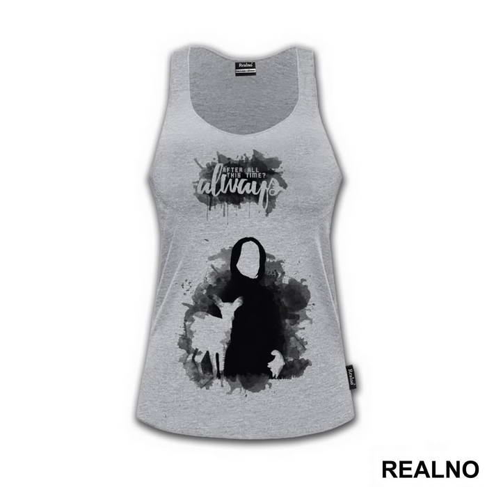 After All This Time? Always - Severus Snape Black And Grey Color Splatter - Harry Potter - Majica