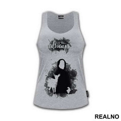 After All This Time? Always - Severus Snape Black And Grey Color Splatter - Harry Potter - Majica