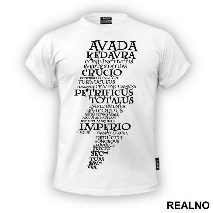Spells In The Shape Of The Flash - Harry Potter - Majica