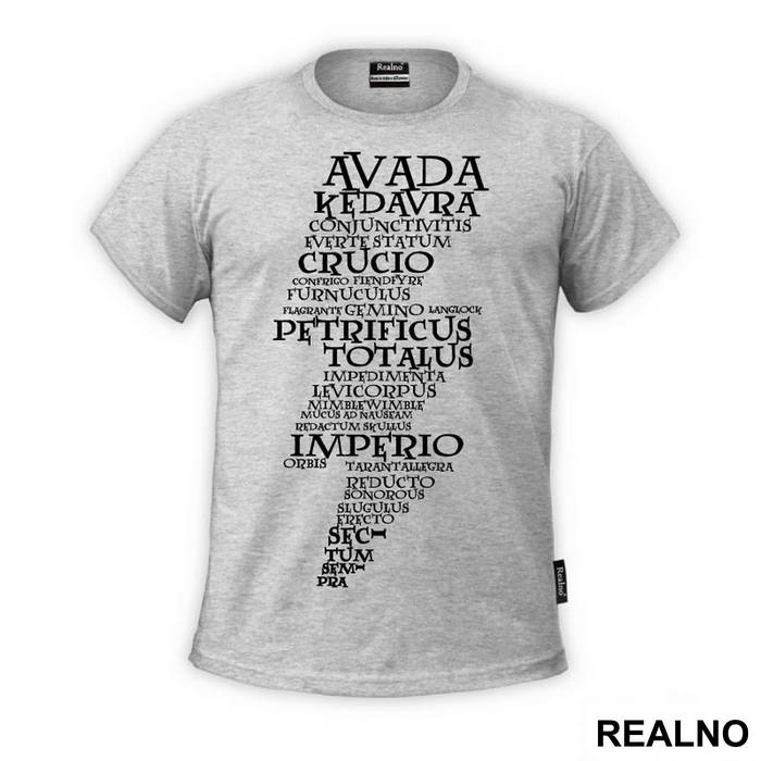 Spells In The Shape Of The Flash - Harry Potter - Majica