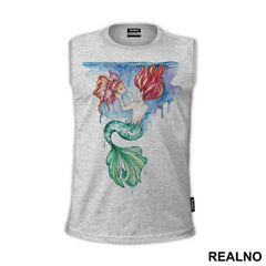 Mermaid And Fish Under Water - Sirene - Mermaid - Majica