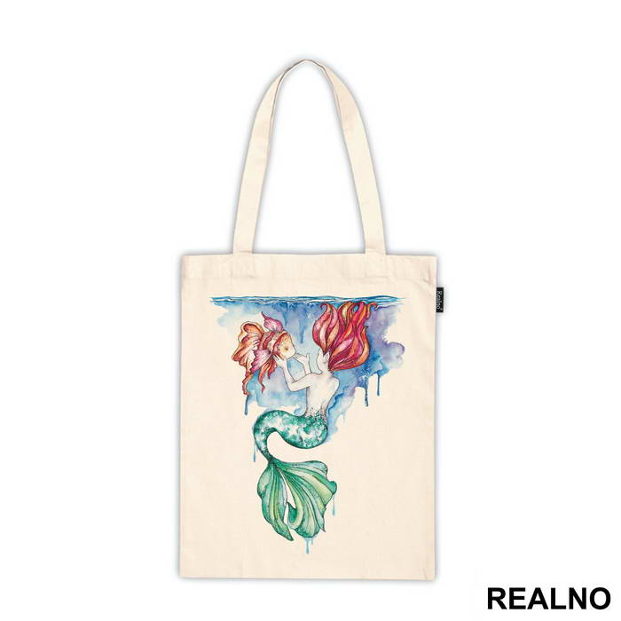 Mermaid And Fish Under Water - Sirene - Mermaid - Majica