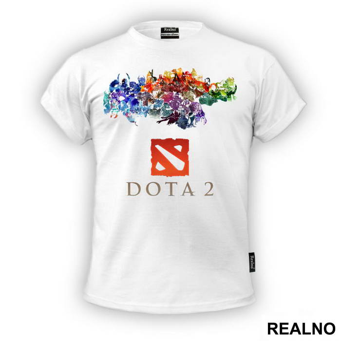 All Heroes And Logo - Dota 2 - Majica