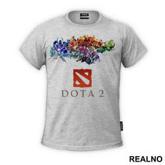 All Heroes And Logo - Dota 2 - Majica
