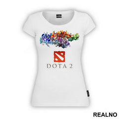 All Heroes And Logo - Dota 2 - Majica