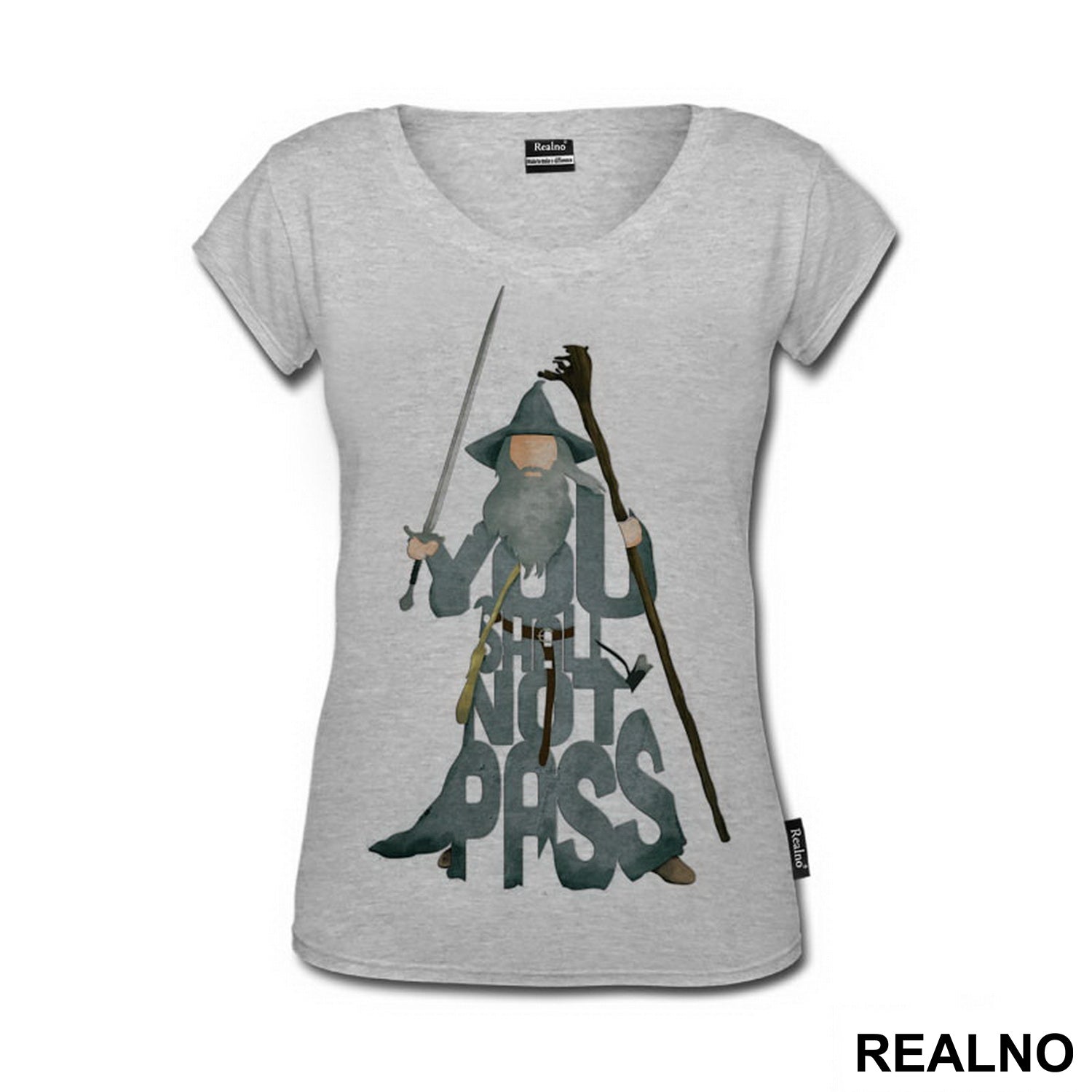You Shall Not Pass - The Shape Of Gandalf The Gray - Lord Of The Rings - LOTR - Majica