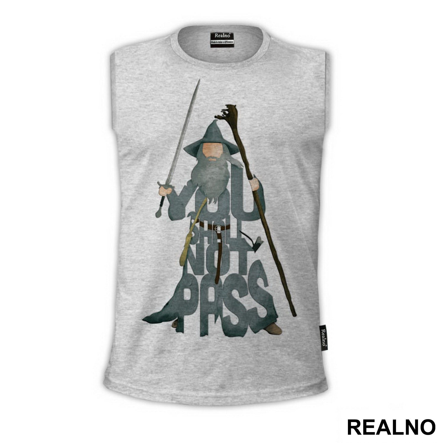 You Shall Not Pass - The Shape Of Gandalf The Gray - Lord Of The Rings - LOTR - Majica
