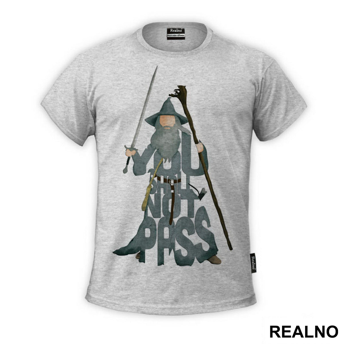 You Shall Not Pass - The Shape Of Gandalf The Gray - Lord Of The Rings - LOTR - Majica