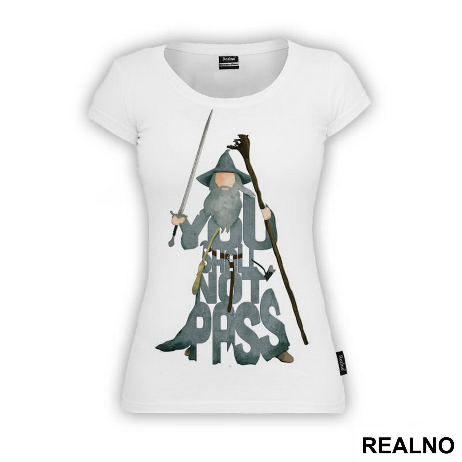 You Shall Not Pass - The Shape Of Gandalf The Gray - Lord Of The Rings - LOTR - Majica