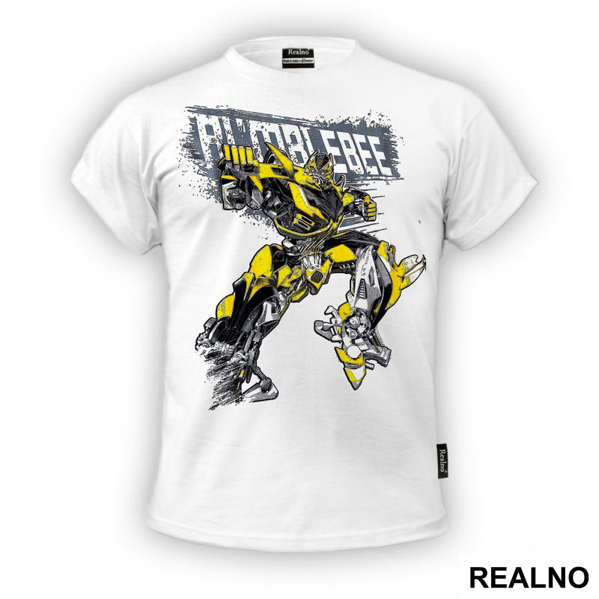 Bumblebee And Logo - Drawing - Transformers - Majica
