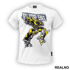Bumblebee And Logo - Drawing - Transformers - Majica