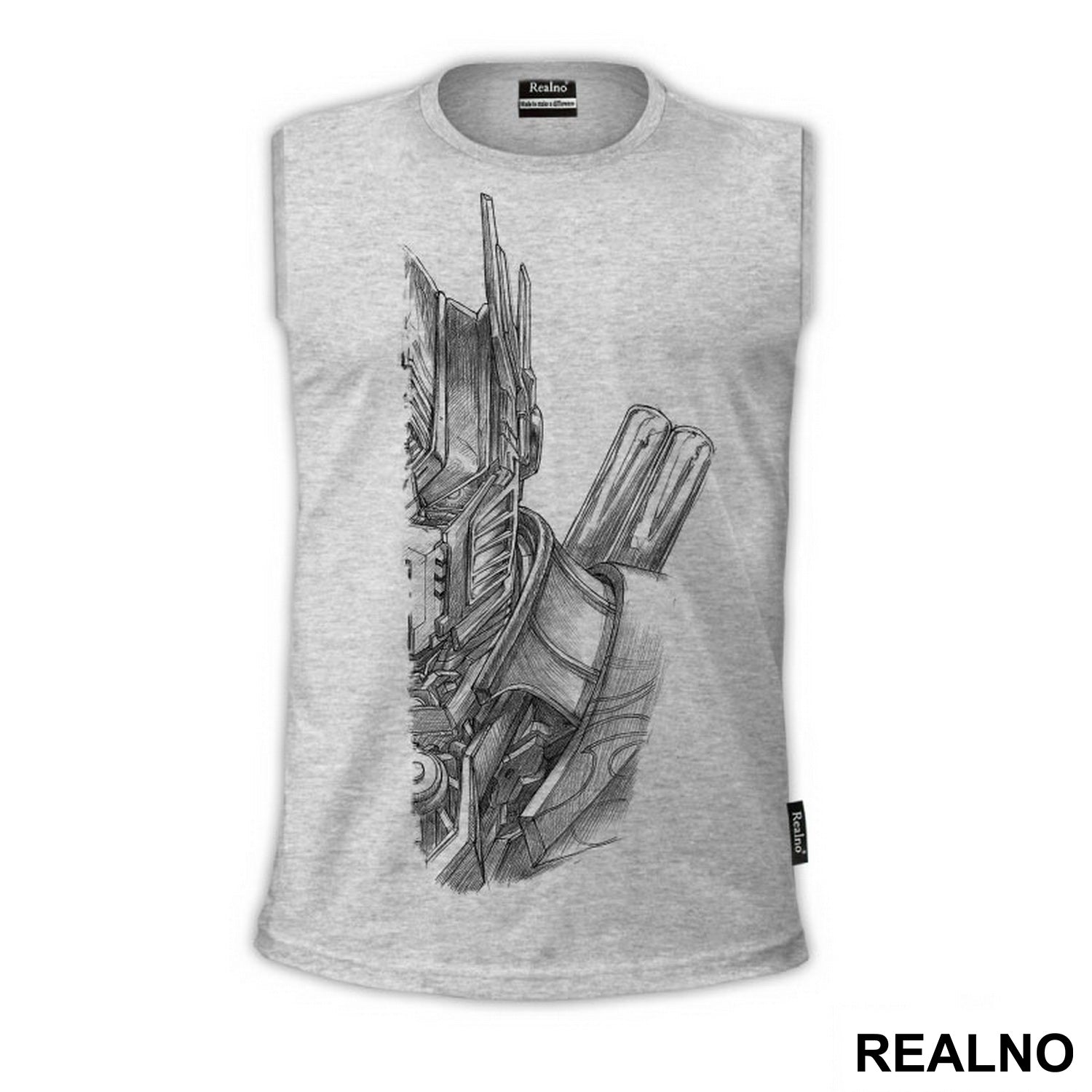 Optimus Prime - Black Pencil Drawing - Transformers - Majica