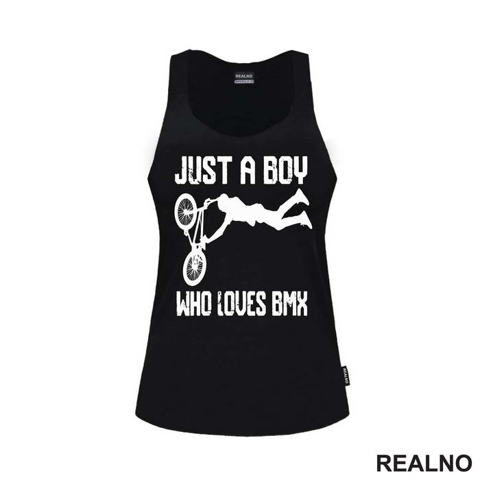 Just A Boy Who Loves BMX - Bickilovi - Bike - Majica