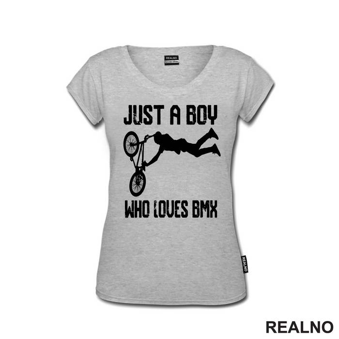 Just A Boy Who Loves BMX - Bickilovi - Bike - Majica