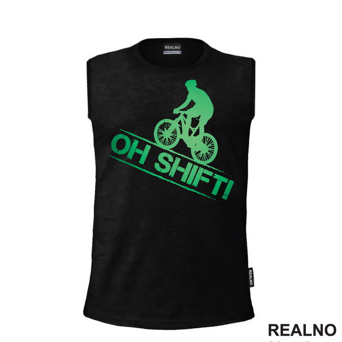Oh Shift - Green - Bickilovi - Bike - Majica