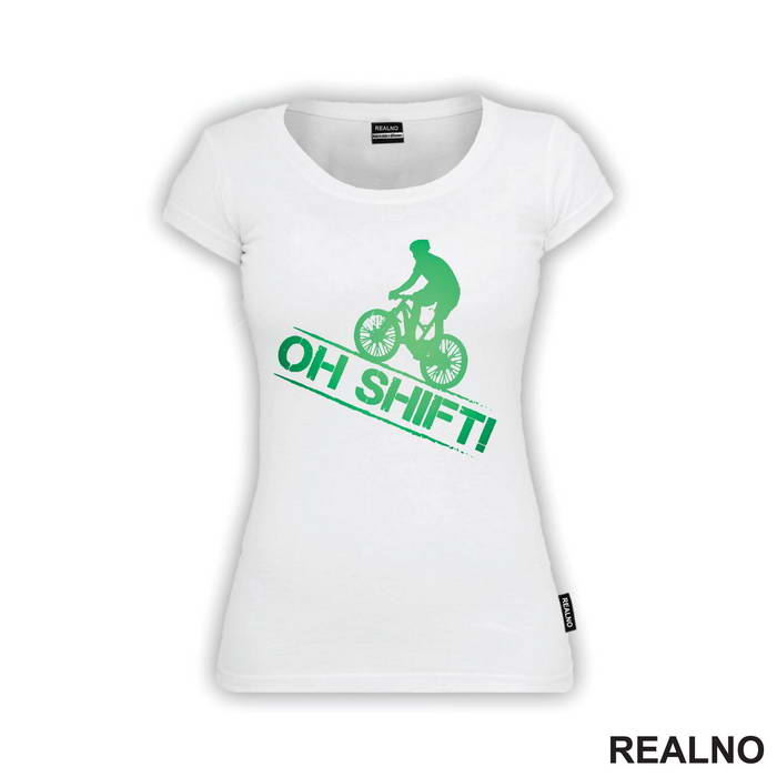 Oh Shift - Green - Bickilovi - Bike - Majica