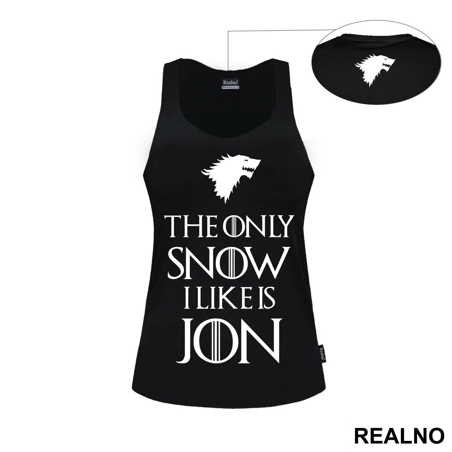 The Only Snow I Like Is Jon - House Stark - Black Dire Wolf - Game Of Thrones - GOT - Majica