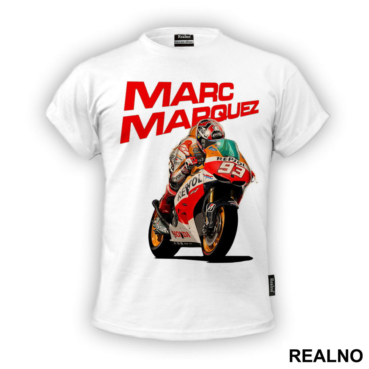 Red Logo And Motor - Marc Marquez - 93 - MotoGP - Sport - Majica