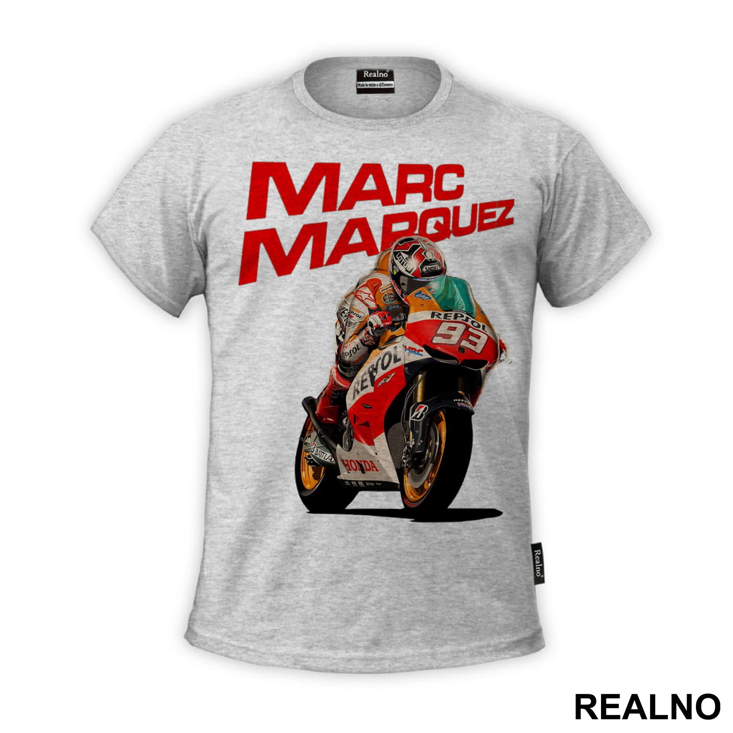 Red Logo And Motor - Marc Marquez - 93 - MotoGP - Sport - Majica
