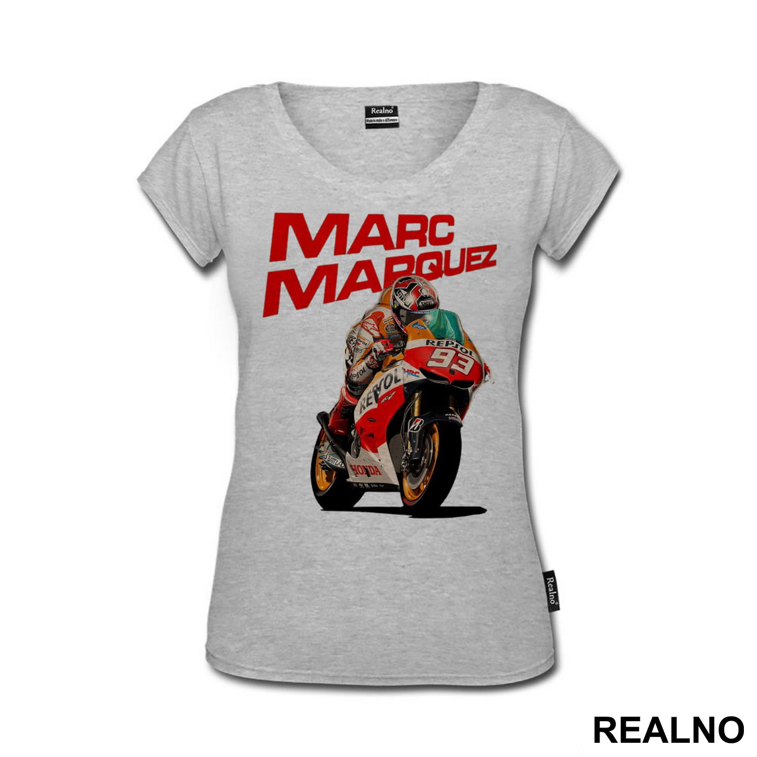 Red Logo And Motor - Marc Marquez - 93 - MotoGP - Sport - Majica