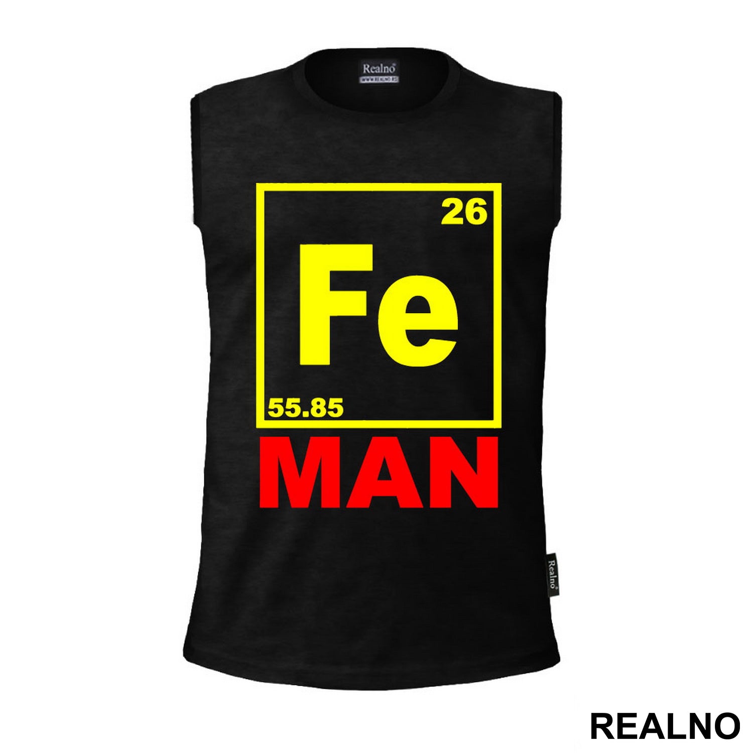 Fe - Man - Chemical Element - Red And Yellow - Iron Man - Majica