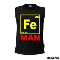 Fe - Man - Chemical Element - Red And Yellow - Iron Man - Majica