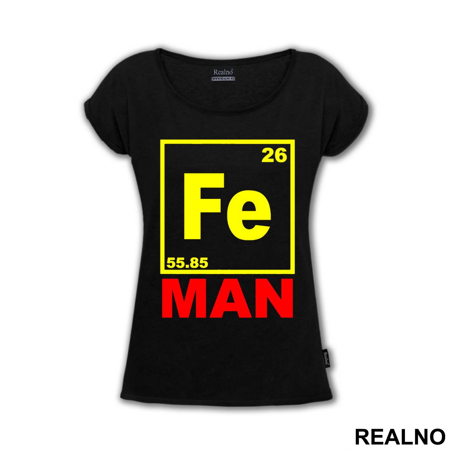 Fe - Man - Chemical Element - Red And Yellow - Iron Man - Majica