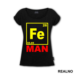 Fe - Man - Chemical Element - Red And Yellow - Iron Man - Majica