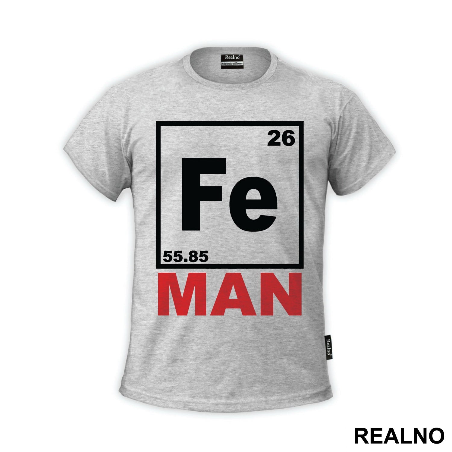 Fe - Man - Chemical Element - Red And Yellow - Iron Man - Majica