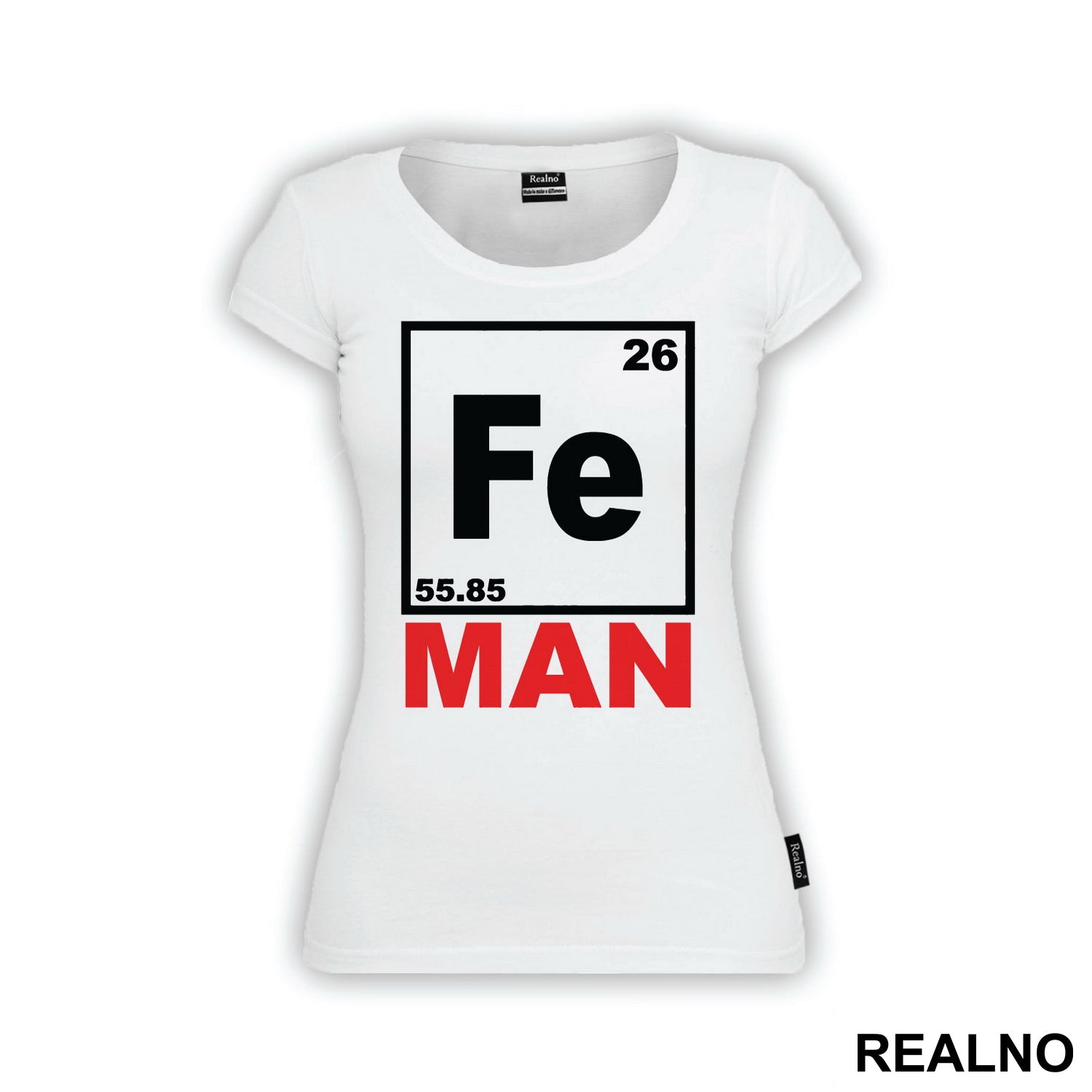 Fe - Man - Chemical Element - Red And Yellow - Iron Man - Majica
