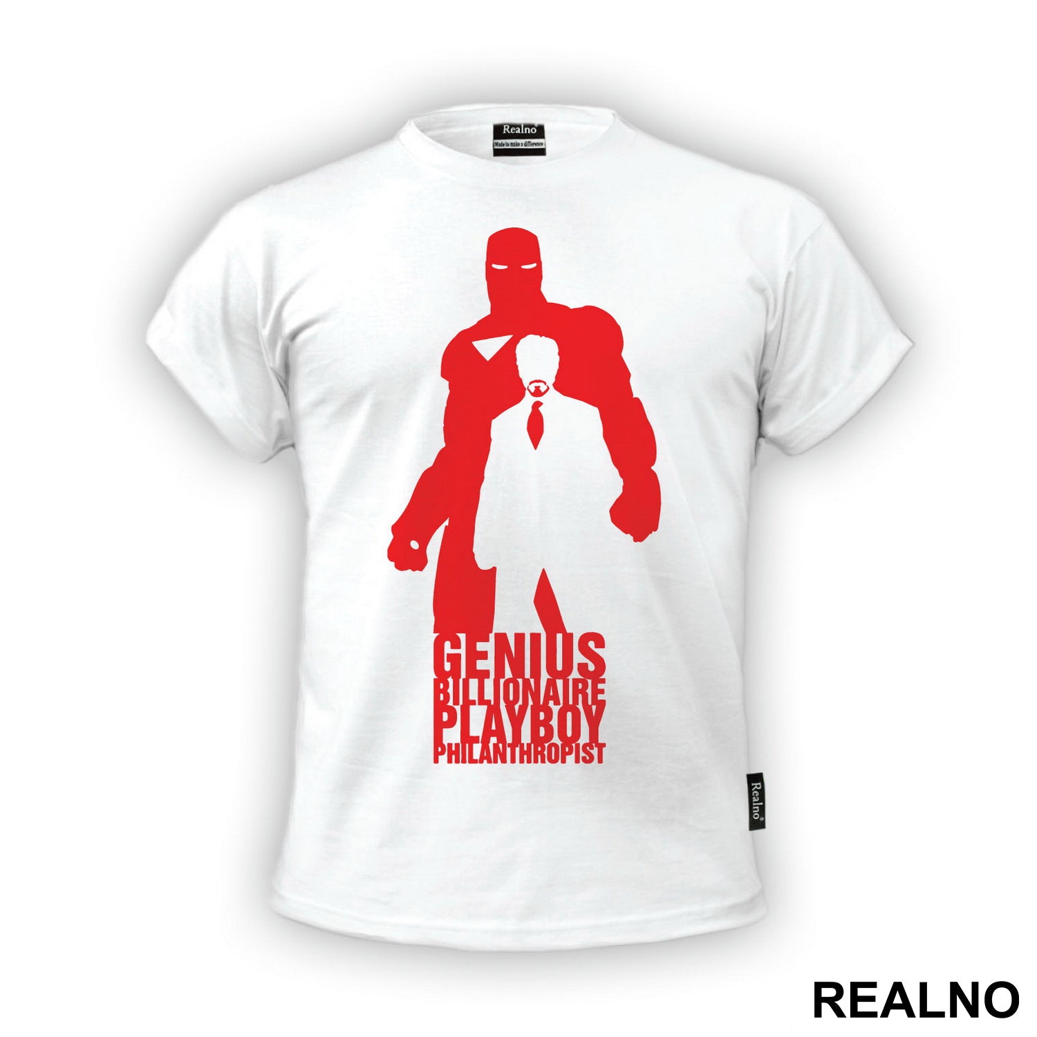 Genius, Billionaire, Playboy, Philanthropist - Red - Iron Man - Majica