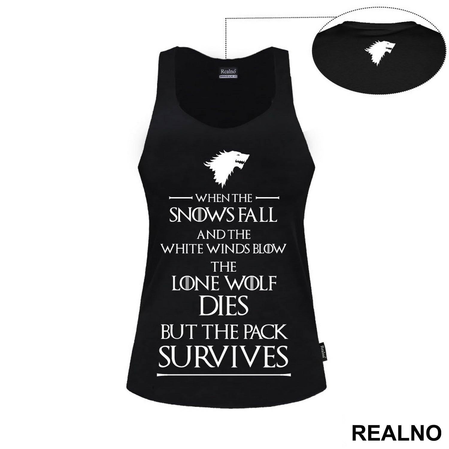 When The Snows Fall And The White Winds Blow The Lone Wolf Dies But The Pack Survives - House Stark - Game Of Thrones - GOT - Majica
