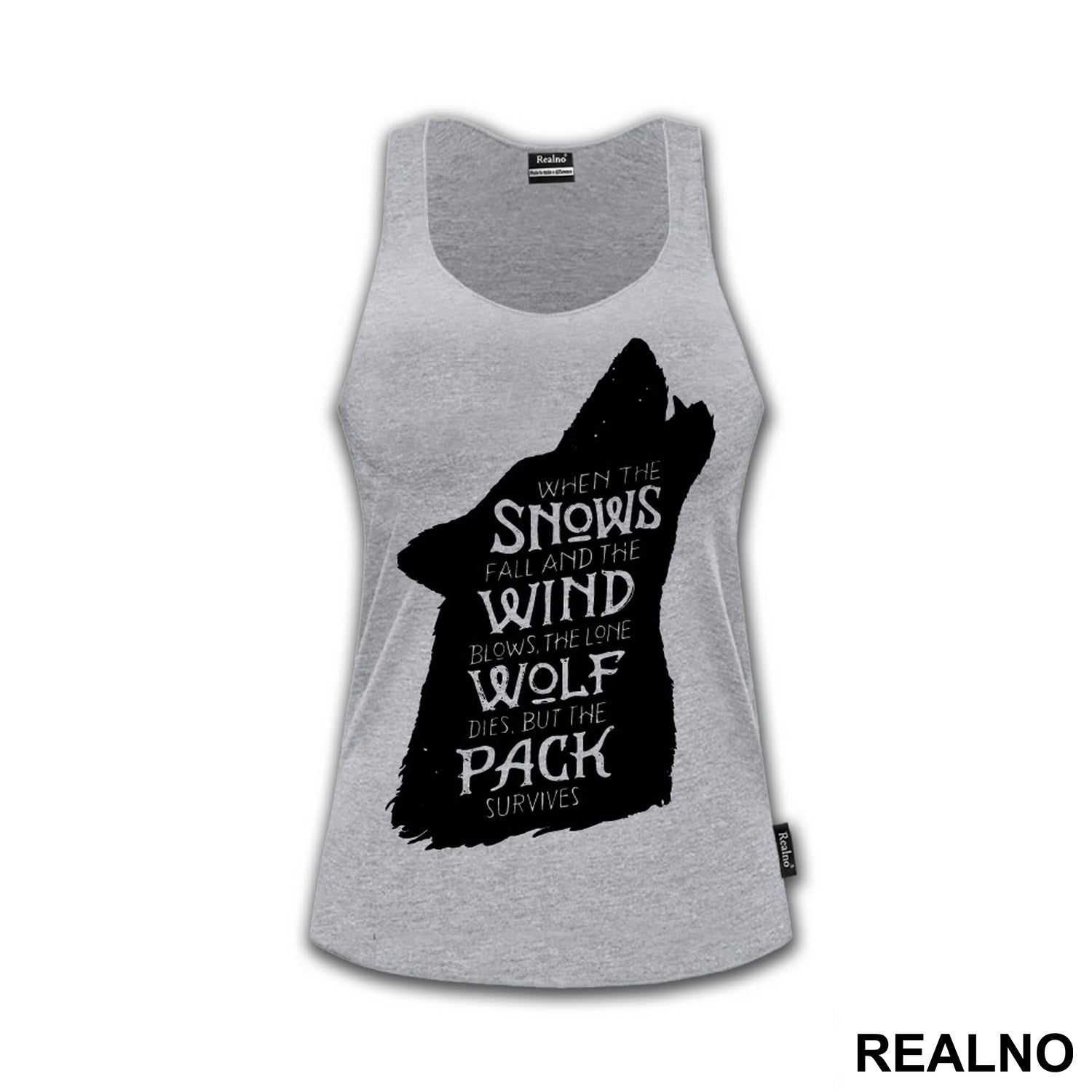 When The Snows Fall And The White Winds Blow The Lone Wolf Dies But The Pack Survives - Dire Wolf Black - House Stark - Game Of Thrones - GOT - Majica